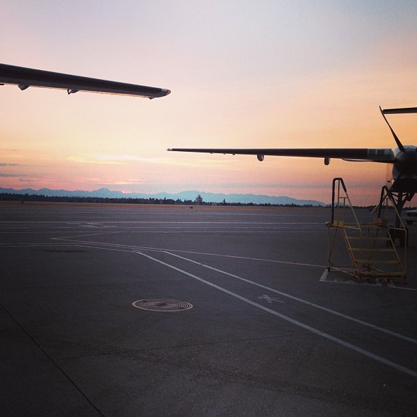 Sunset at the Seatac Airport