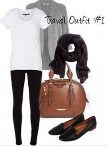 Travel outfit with leggings 