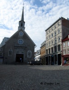 Old Quebec Cobblestone And Church