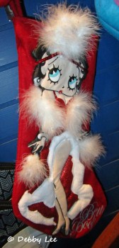Old Quebec Night Betty Boop Stocking