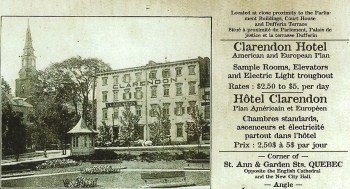 Quebec Hotel Clarendon Postcard