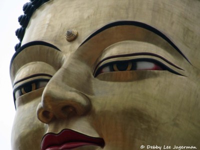 Buddha Dordenma Bhutan Close Up Eyes