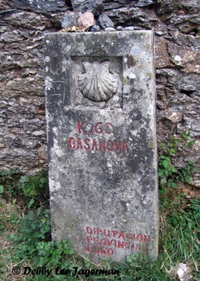 Camino de Santiago Scallop Shells Cement Marker