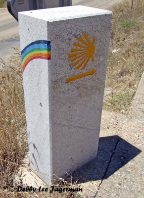 Camino de Santiago Scallop Shells Cement Marker