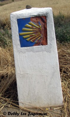 Camino de Santiago Scallop Shells Cement Marker