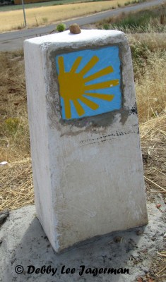 Camino de Santiago Scallop Shells Cement Marker