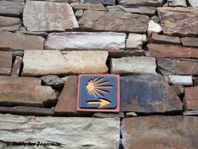 Camino de Santiago Scallop Shells Yellow Arrows Tiles