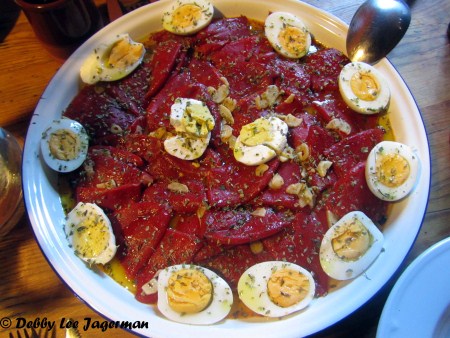 Camino de Santiago Vegetarian Food Pieros Red Pepper Egg