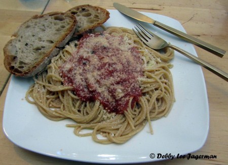 Camino de Santiago Vegetarian Food Trabadelo Pasta