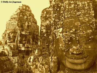 Cambodia Angkor Thom Bayon Smiling Faces