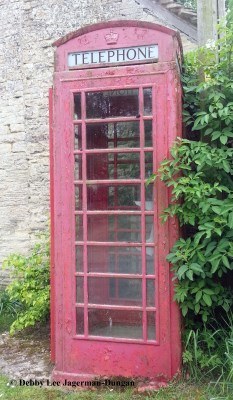Red Telephone Box Cotswolds Empty