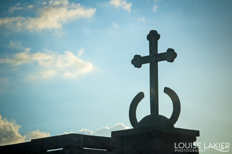 Cross, Blue Skies, Clouds, Sunset, The Right Light, Photography, Cemetery