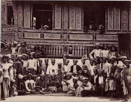 Albumen print of Indonesians