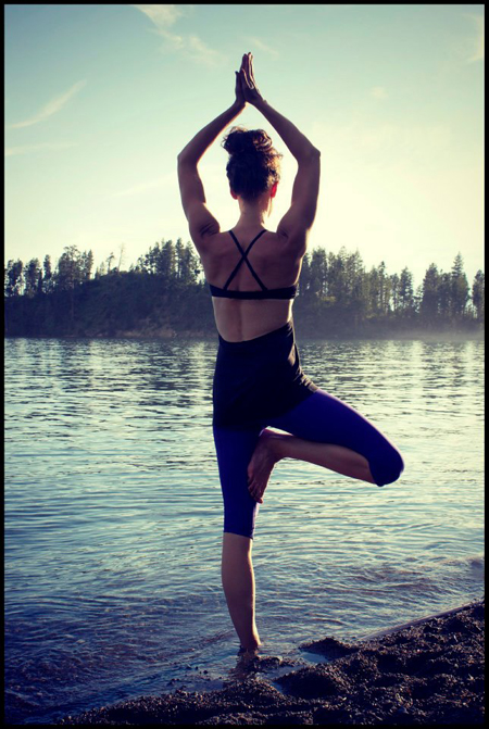 tSelena Benedict outdoor Yoga at Flathead Lake