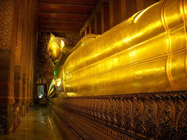 The Reclining Buddha at Wat Pho.