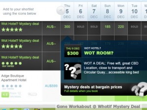 Gone Workabout, Wotif Mystery Deal