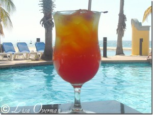 Try an Aruba Ariba at the Renaissance Aruba Resort swim up pool bar.