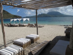 View of Cockleshell Beach from the Spice Mill on St Kitts