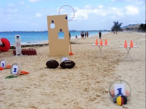 Outdoor Obstacle Course Games for Echo Kids Club at the Grand Cayman Marriott Resort.