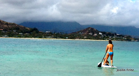 Stand up paddleboarding in Hawaii