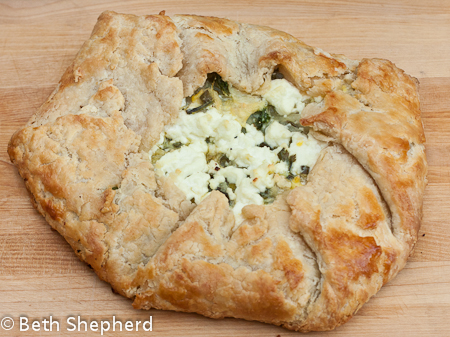 Leek and goat cheese galette