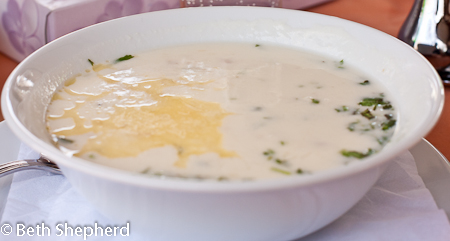 Spas Armenian yogurt soup, tahnaboor