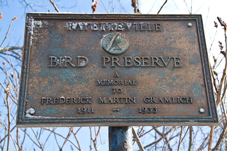 Fayetteville Bird Preserve sign