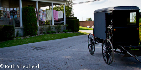 Lancaster quilts and buggy