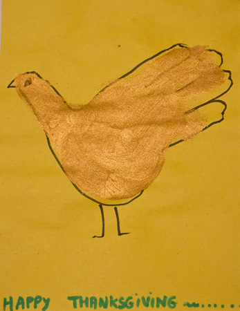 Happy Thanksgiving turkey drawing