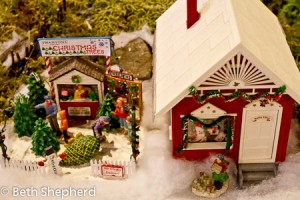 Swanson's Christmas miniature train set village