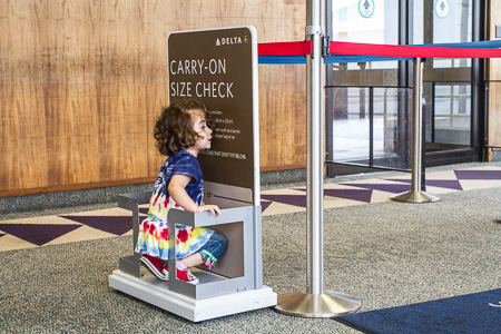Carry on  with toddler at airport