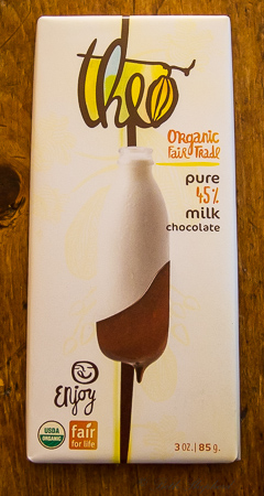 Theo's 45 percent  Milk Chocolate bar