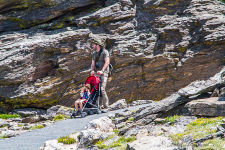 Pushing a stroller in Rocky Mountain National Park