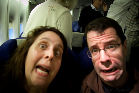 Scared on plane