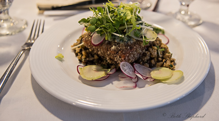 salmon dinner on Sea Bird