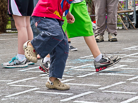 Hopping on hopscotch course