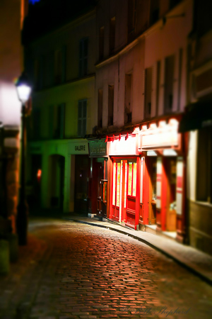 Street in Paris at night