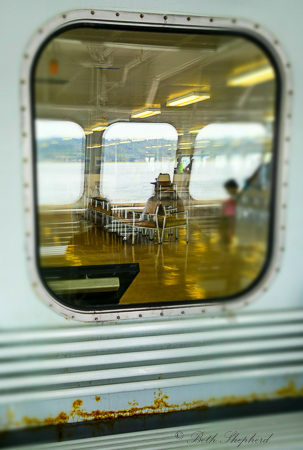 Ferry seats and window