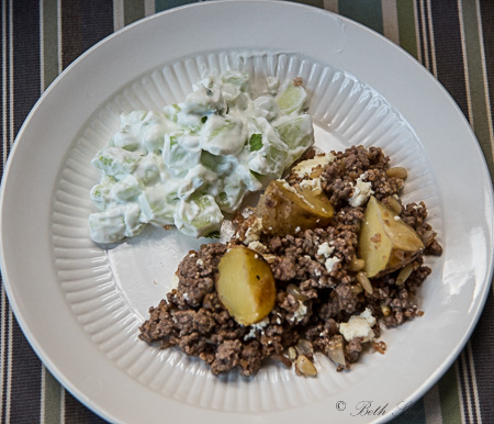 Armenian cucumber lamb potatoes