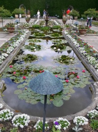 Butchart Gardens Italian garden pool