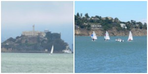 Alcatraz and sailboats on the bay