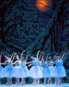 The glorious snow scene in Nutcracker at PNB