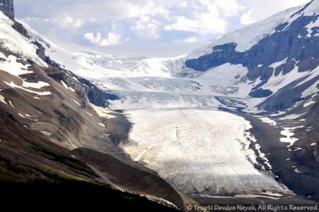 Hiking on Athabasca Glacier in the Canadian Rockies