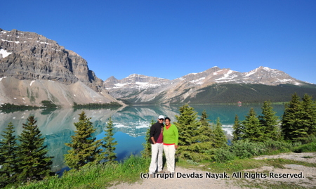 Driving along Icefields Parkway and taking in the stunning views