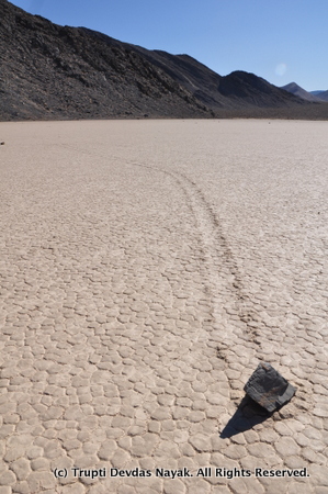 Mysterious sailing stones on the playa