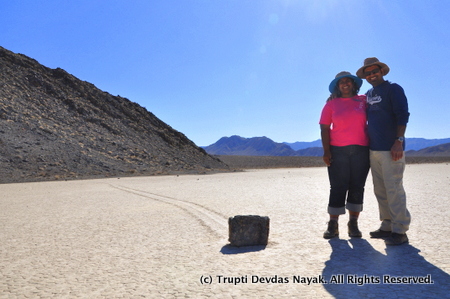 With the sailing stones at Racetrack Playa