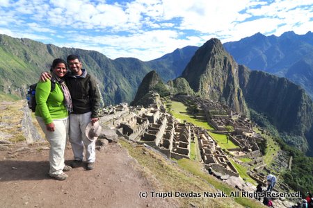 At Machu Picchu after 4 days of hiking the Inca Trail
