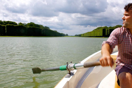 Rowing Boat on lake in versailles