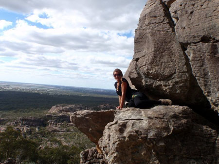 Hiking-in-Leggings-and-Sarong-in-Grampians-Southern-Australia