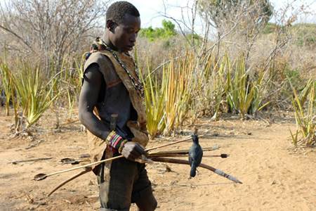 Hadzabe Hunter in Tanzania